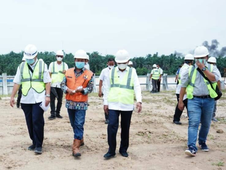 Bupati Asahan Tinjau Pembangunan Bendungan dan Saluran Suplesi Sei Silau