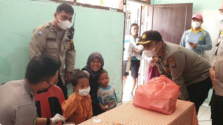 Polsek Percut Sei Tuan Menggelar Vaksinasi Anak Usia 6-12 Tahun