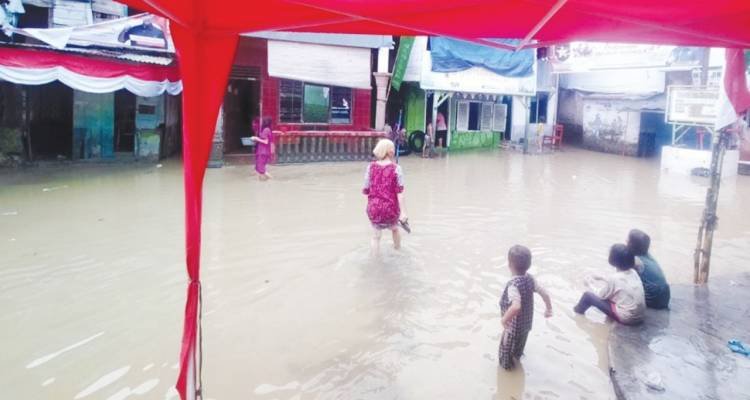 Ratusan Rumah di Medan Terendam Banjir