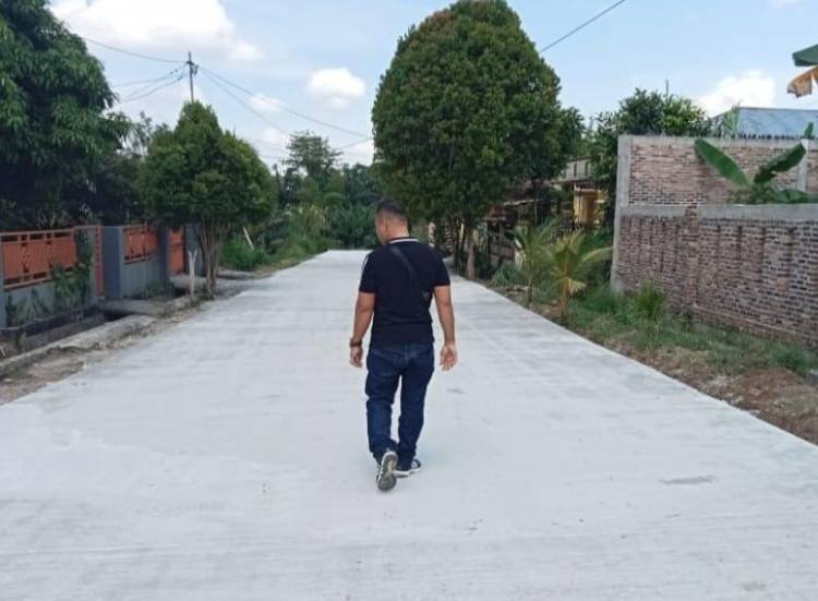 Jalan Durian Jantung Kisaran Asahan Dirabat Beton, Masyarakat Ucapkan Terimakasih
