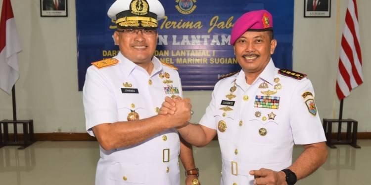 Kolonel Marinir Sugianto Dikukuhkan Sebagai Wadan Lantamal I