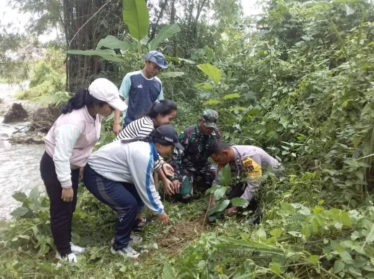 Permata GBKP Tanam Pohon Bersama TNI-Polri di Karo