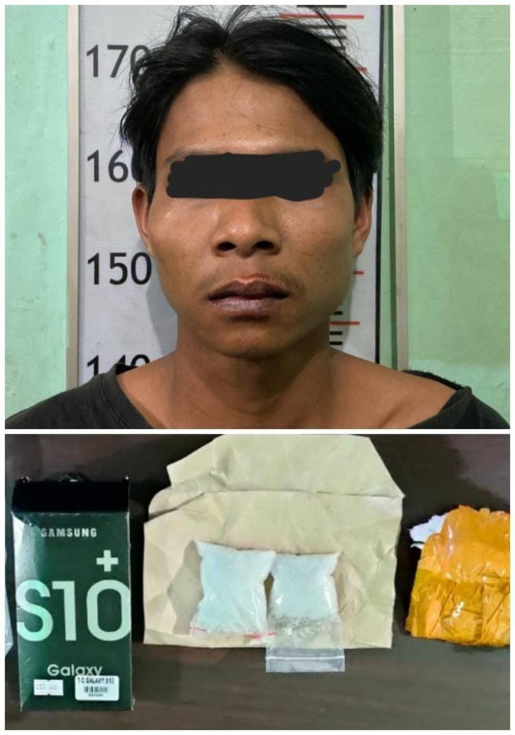 Polres Langkat Tangkap Pengedar Sabu di Samping Rumah Makan, Puluhan Gram Sabu Disita