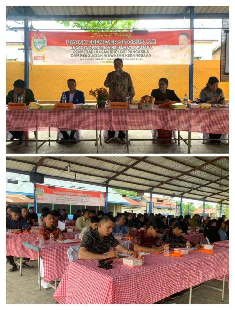 Ebenejer Sitorus Sosialisasikan Ideologi Pancasila kepada Pemuda di Tanjungbalai