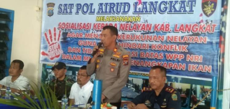 Sat Polair Polres Langkat Sosialisasi Keamanan dan Batas Perairan Indonesia-Malaysia