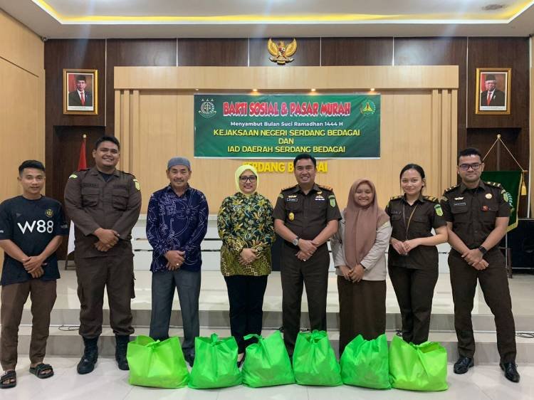 Sambut Ramadan1444 H, Kejari dan IAD Sergai Adakan Baksos dan Pasar Murah