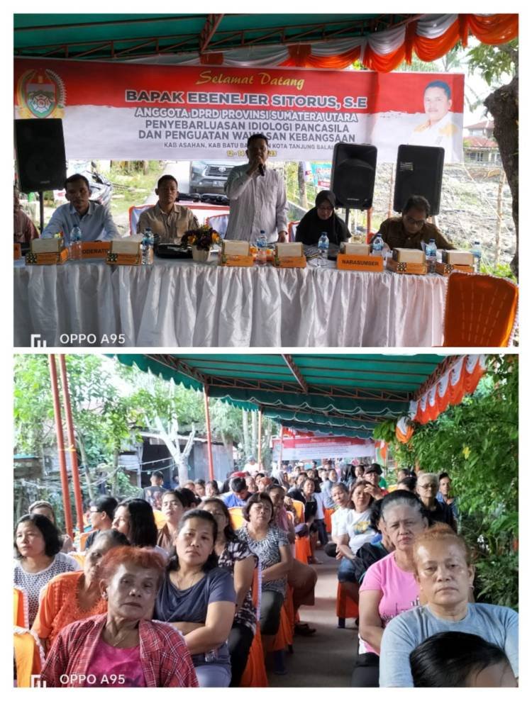 Ebenejer Sitorus Sosialisasi Ideologi Pancasila di Pulo Simardan