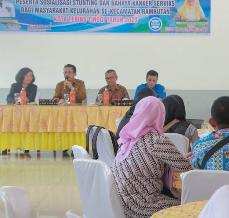 Plt Sekda Kota Tebingtinggi Ajak Semua Elemen Perangi Stunting dan Kanker Serviks