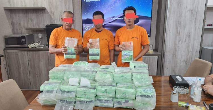 Polrestabes Medan Bekuk 3 Bandar Narkoba Jaringan Internasional, 65 Kg Sabu Disita
