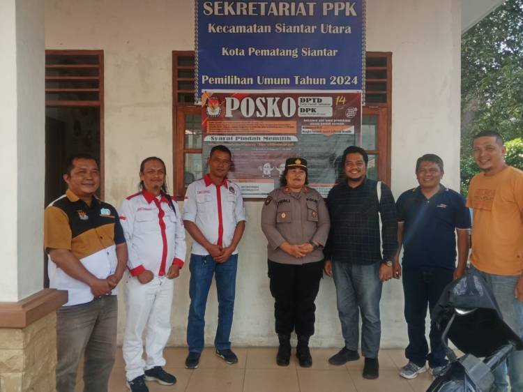 Jalin Koordinasi Kesiapan Pemilu, Polsek Siantar Utara Datangi PPK