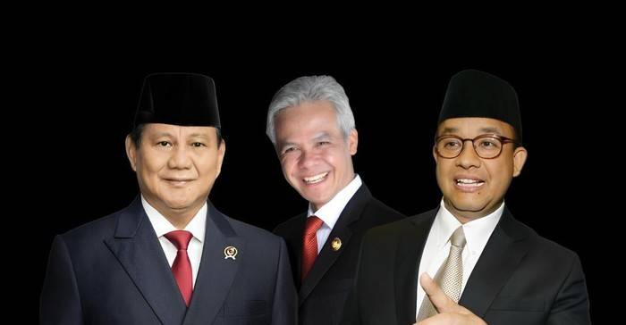 Prabowo-Gibran 40,3%, Ganjar-Mahfud 28,6%, AMIN 20,3%