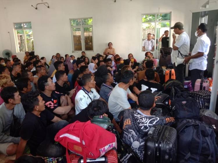 127 PMI Ilegal dari Malaysia Terdampar di Perairan Laut Deliserdang