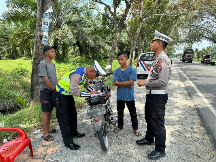 Satlantas Polres Sergai Patroli di Lokasi Rawan Pelanggaran dan Laka Lantas