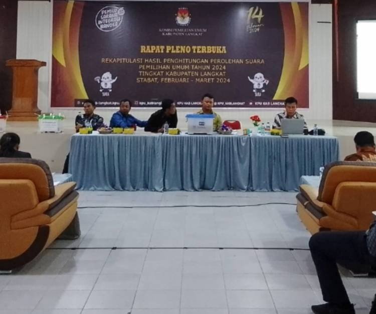 Kpu Langkat Rapat Pleno Terbuka Rekapitulasi Perhitungan Suara