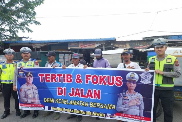 Polres Belawan Sosialisasikan Keselamatan Berlalu Lintas