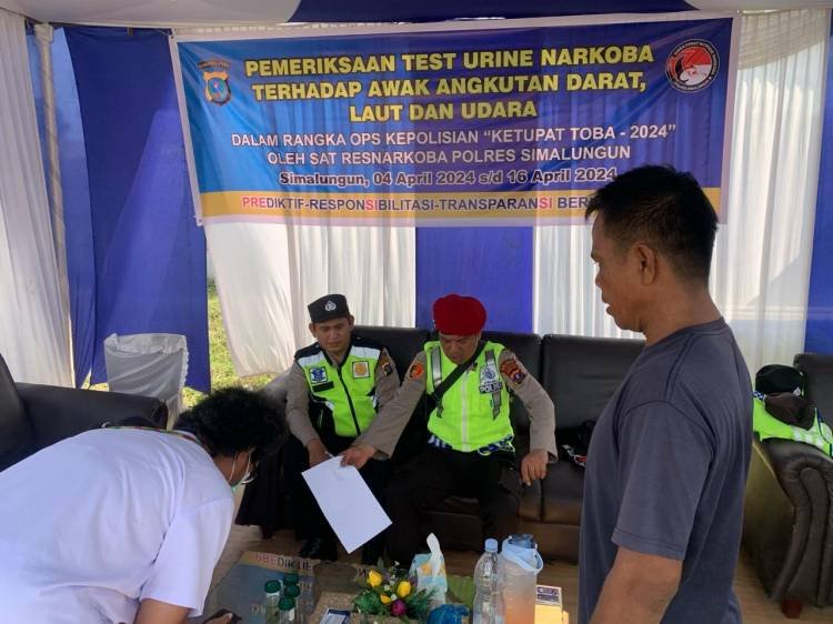 Polres Simalungun Tes Urine Sopir-sopir Bus, Ini Hasilnya