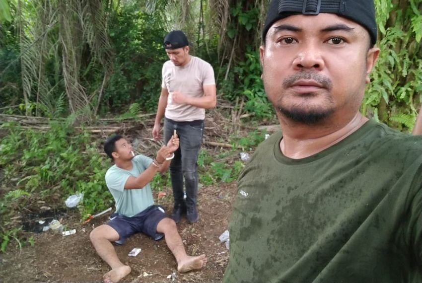 Pengedar Narkoba di Bandar Masilam Simalungun Ditangkap di Ladangan Ubi