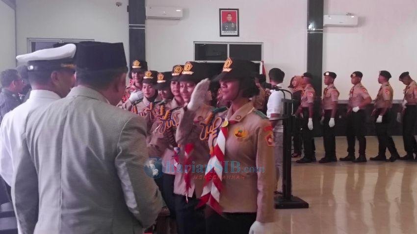 Walikota Sibolga Kukuhan Paskibra 2024 di Aula Makorem 023/KS