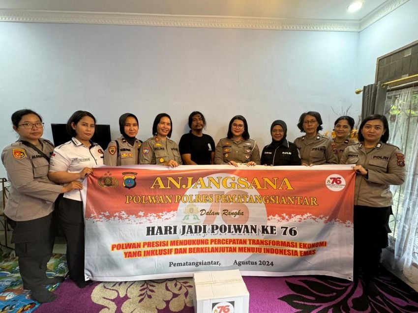 Jelang HUT ke 76, Polwan Polres Pematangsiantar Beranjangsana