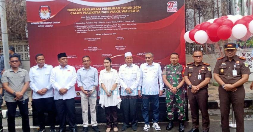 Tiga Paslon Wali Kota dan Wakil Wali Kota Medan Ikrarkan Kampanye Damai