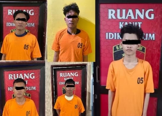 Satreskrim Polres Binjai Ringkus Komplotan Begal Sadis
