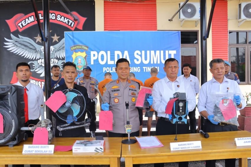 Tiga Terduga Pelaku Pencurian Diringkus Polres Tebingtinggi di Sejumlah Lokasi