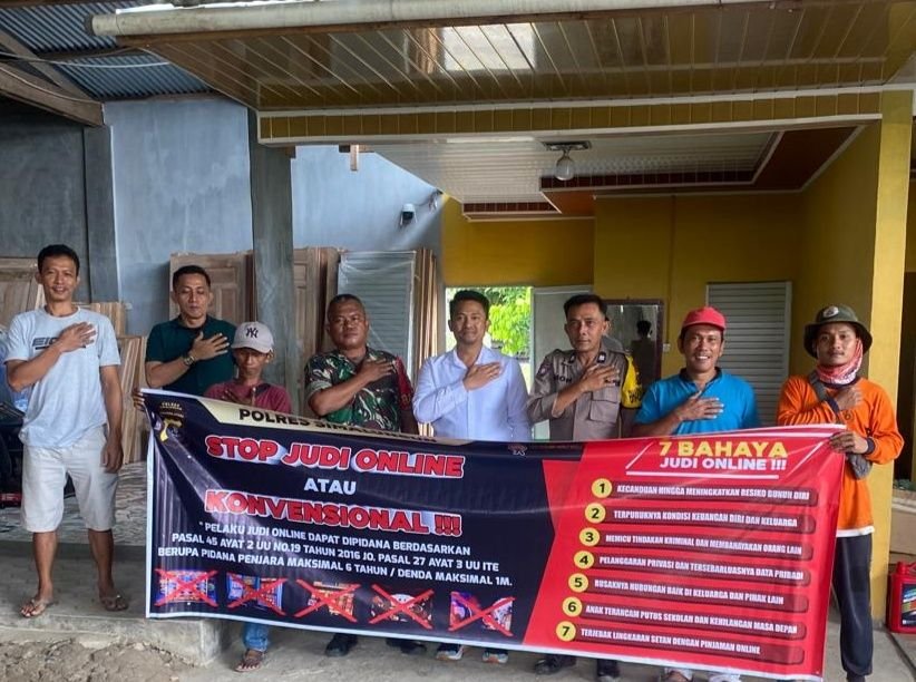 Polsek Bosar Maligas Sosialisasi Bahaya Judi