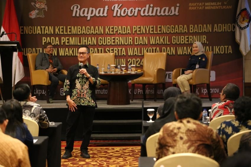 KPU Sumut Gelar Rakor Penguatan Kelembagaan kepada Penyelenggara Badan Adhoc