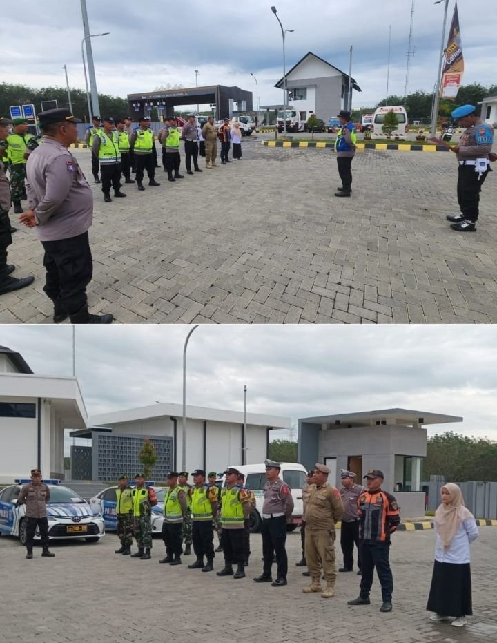 Personel Gabungan Siap Amankan Arus Mudik Nataru di Gerbang Tol Dolokmerawan, Sergai