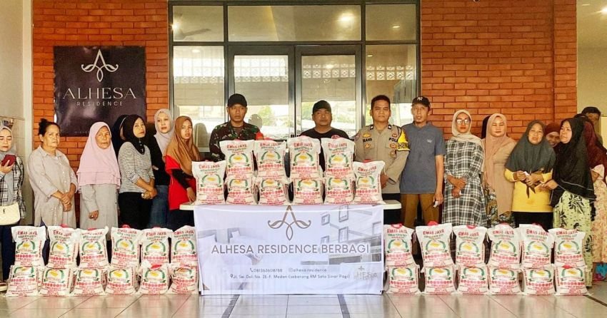 Sambut Idulfitri 1446 H, Alhesa Residence Hotel Berbagi ke Warga Silalas
