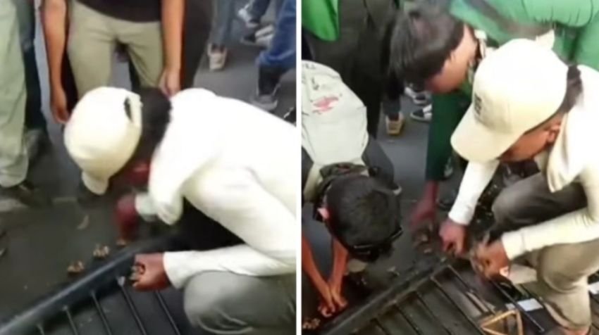 'Rayap Besi' Beraksi Saat Demo, Pagar DPRD Sumut yang Jebol Dijarah Oknum Massa