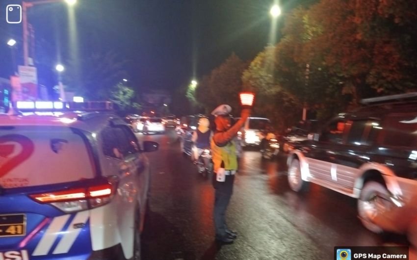 Antisipasi Balap Liar dan Kriminalitas, Sat Lantas Blue Light Patrol di Pematangsiantar