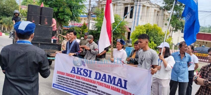 GMKI Bersama Masyarakat Tuntut Penetapan Status Hukum Dugaan Penistaan Agama di Kota Sibolga