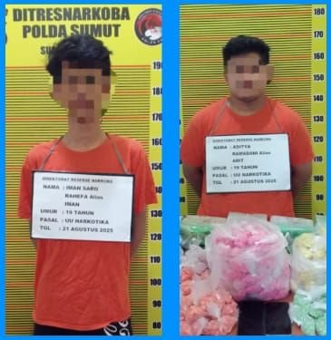 Polda Sumut Bongkar Jaringan Narkotika Antarprovinsi Tangkap 2 Tersangka