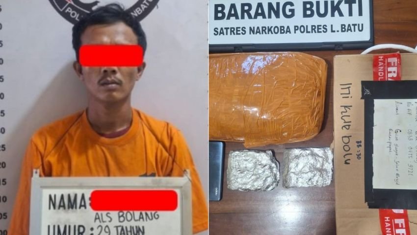 Polres Labuhanbatu Gagalkan Peredaran Ganja 2,2 Kg Kiriman dari Medan