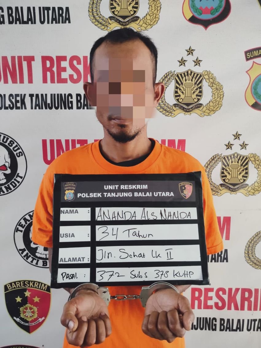 Polsek TBU Ringkus Pelaku Penggelapan Sepeda Motor