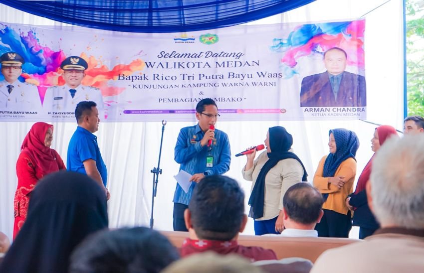 Kadin Medan Sulap Titi Kuning Jadi Kampung Warna-warni