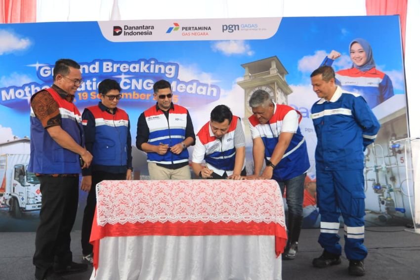 Pertama di Medan, Zakiyuddin Harahap Ground Breaking Pembangunan Mother Station CNG
