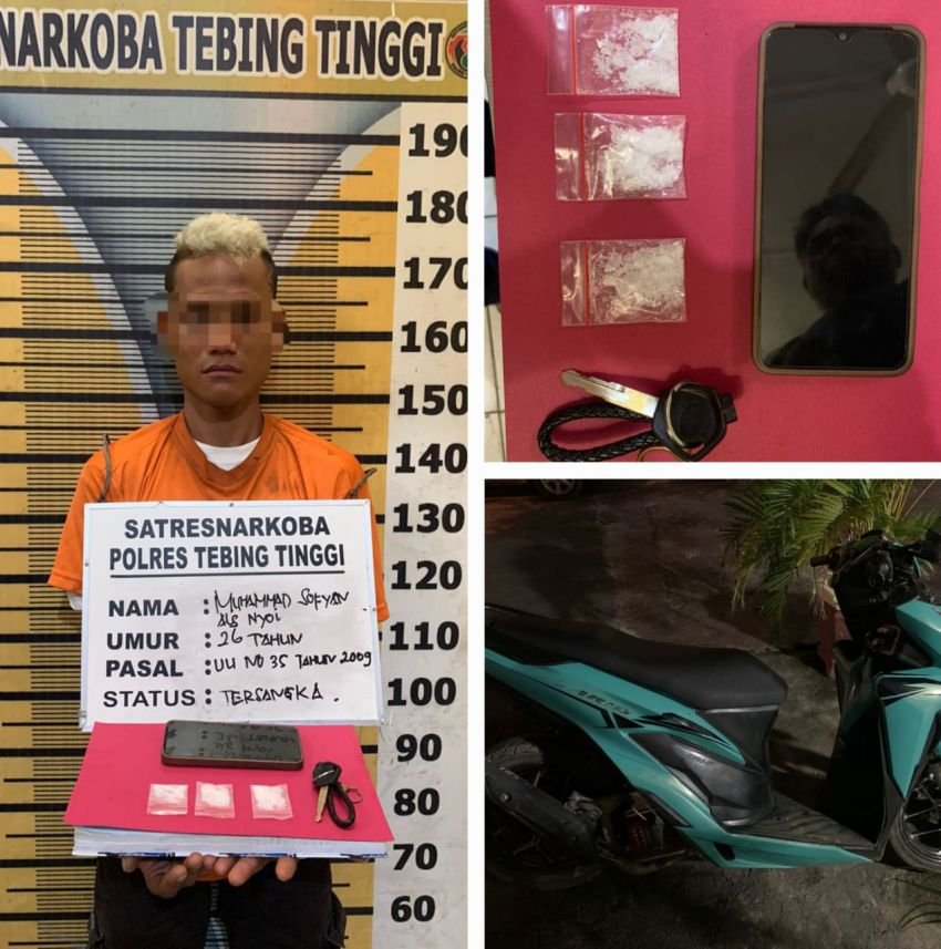 Sat Resnarkoba Polres Tebingtinggi Bekuk Pengedar Sabu
