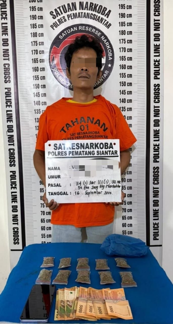 Bawa Ganja, Polisi Tangkap Seorang Pria di Samping Warung Tuak