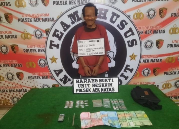 Polres Labuhanbatu Tangkap Kakek 61 Tahun Terduga Pengedar Sabu di Labura