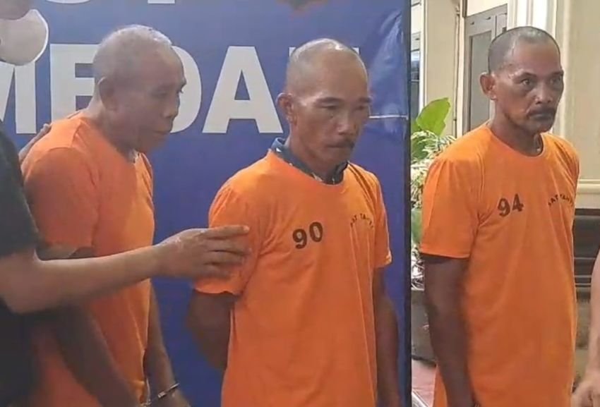 Polrestabes Medan Ringkus 3 Pria Tersangka Pelaku Pencabulan Anak di Bawah Umur