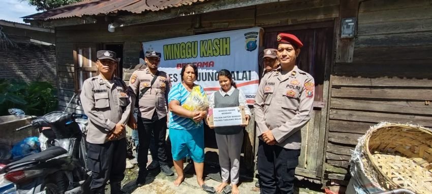 Peduli Antar Sesama, Polres Tanjungbalai Berbagi Rezeki Melalui Minggu Kasih