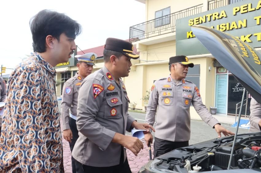 Kapolres Tanjungbalai Cek Langsung Kelayakan Kendaraan Dinas Personel