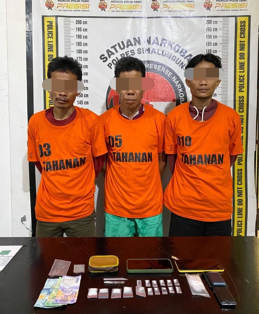 3 Pria di Simalungun Ditangkap Polisi Saat Konsumsi Narkoba