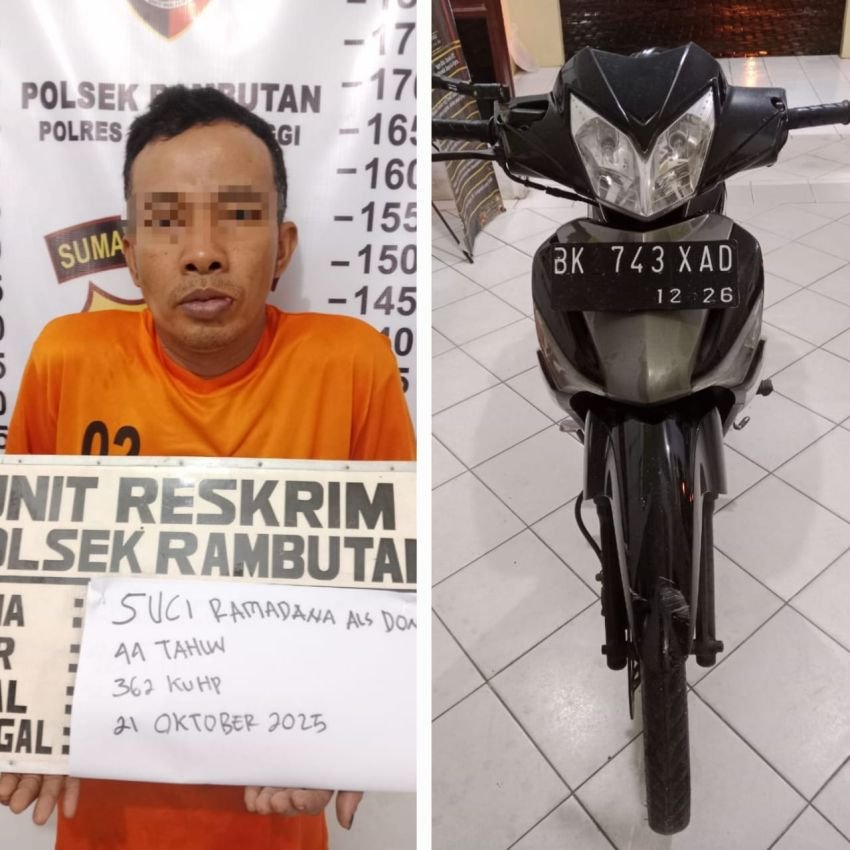 Nekat Curi Sepeda Motor, Seorang Pria Ditangkap Polsek Rambutan