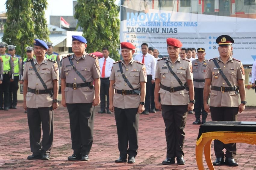 Rotasi Jabatan, Kapolres Nias Pimpin Sertijab Kasat dan Kapolsek Baru