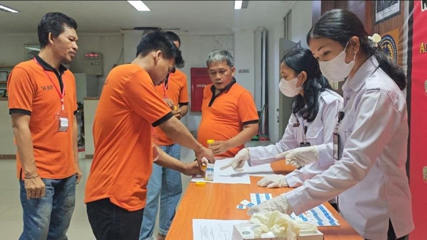Rutan Labuhan Deli Tes Urine Pegawai dan WBP