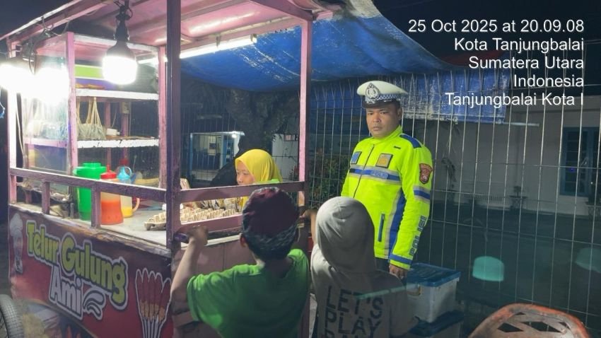 Satlantas Polres Tanjungbalai Imbau Pedagang Pinggir Jalan Jaga Ketertiban Lalulintas