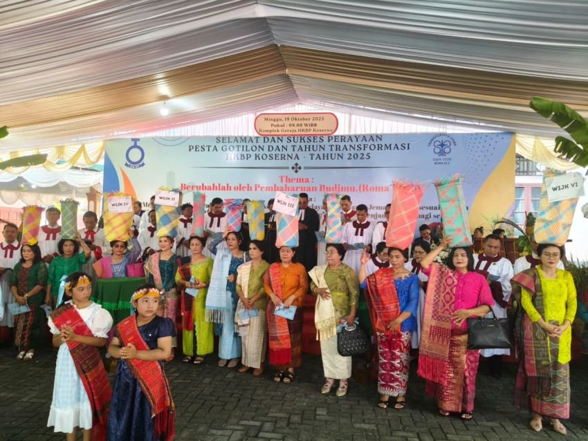 Pesta Gotilon dan Puncak Tahun Transformasi HKBP Koserna 2025 Sukses dan Meriah